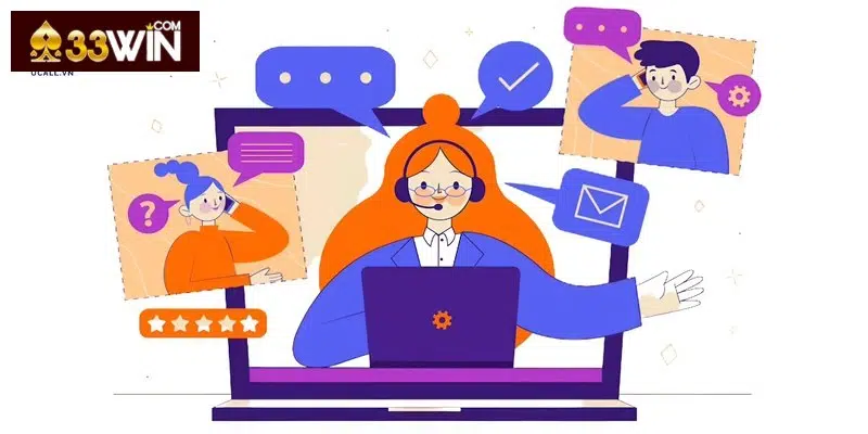 Đa dạng phương thức liên hệ chăm sóc khách hàng 33Win